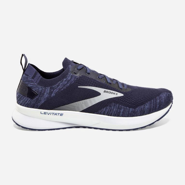 Brooks Men's Levitate 4 Road Running Shoes Singapore - Navy/Grey/White (87945-TGFO)